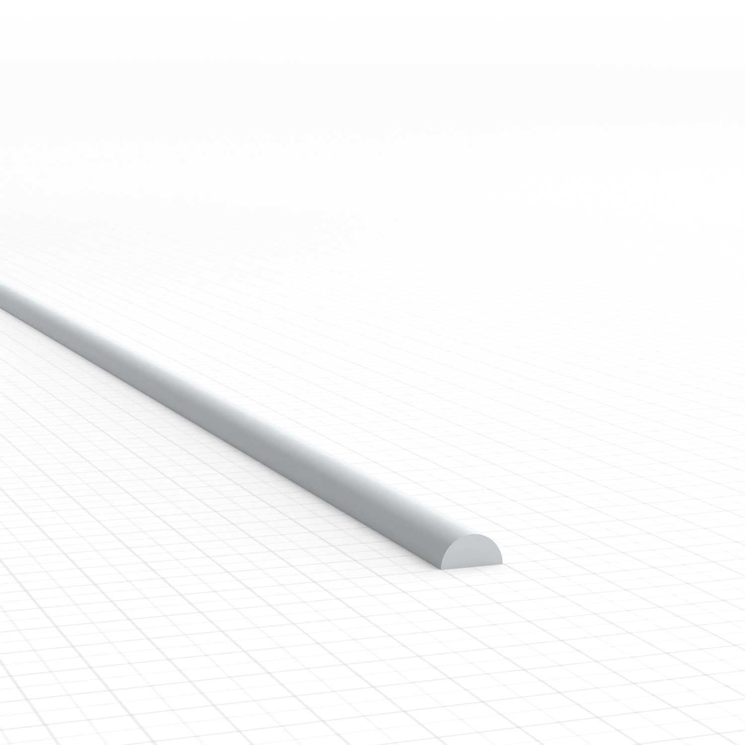 Perfil Plasticard SEMICIRCULO 2 mm