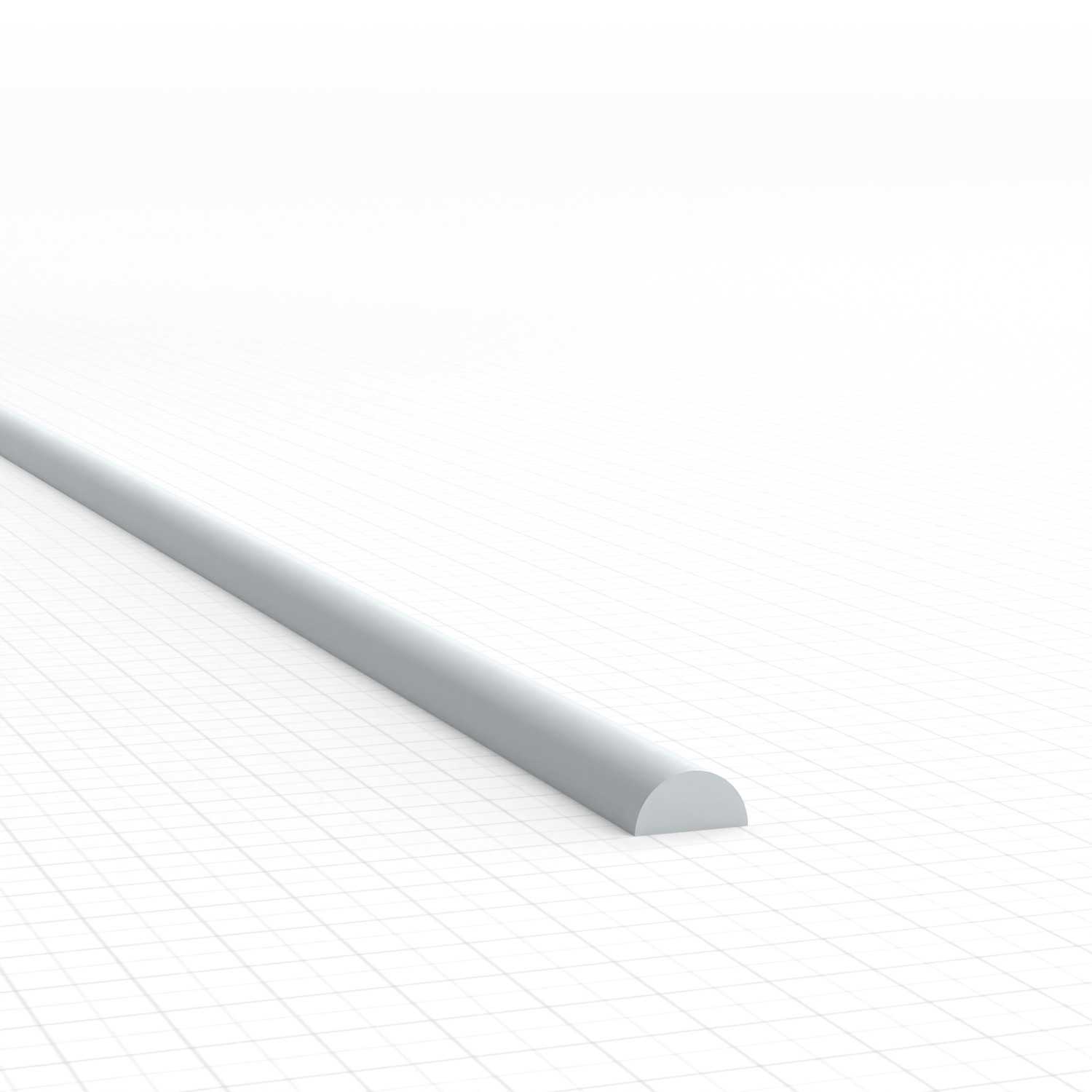 Perfil Plasticard SEMICIRCULO 2.5 mm