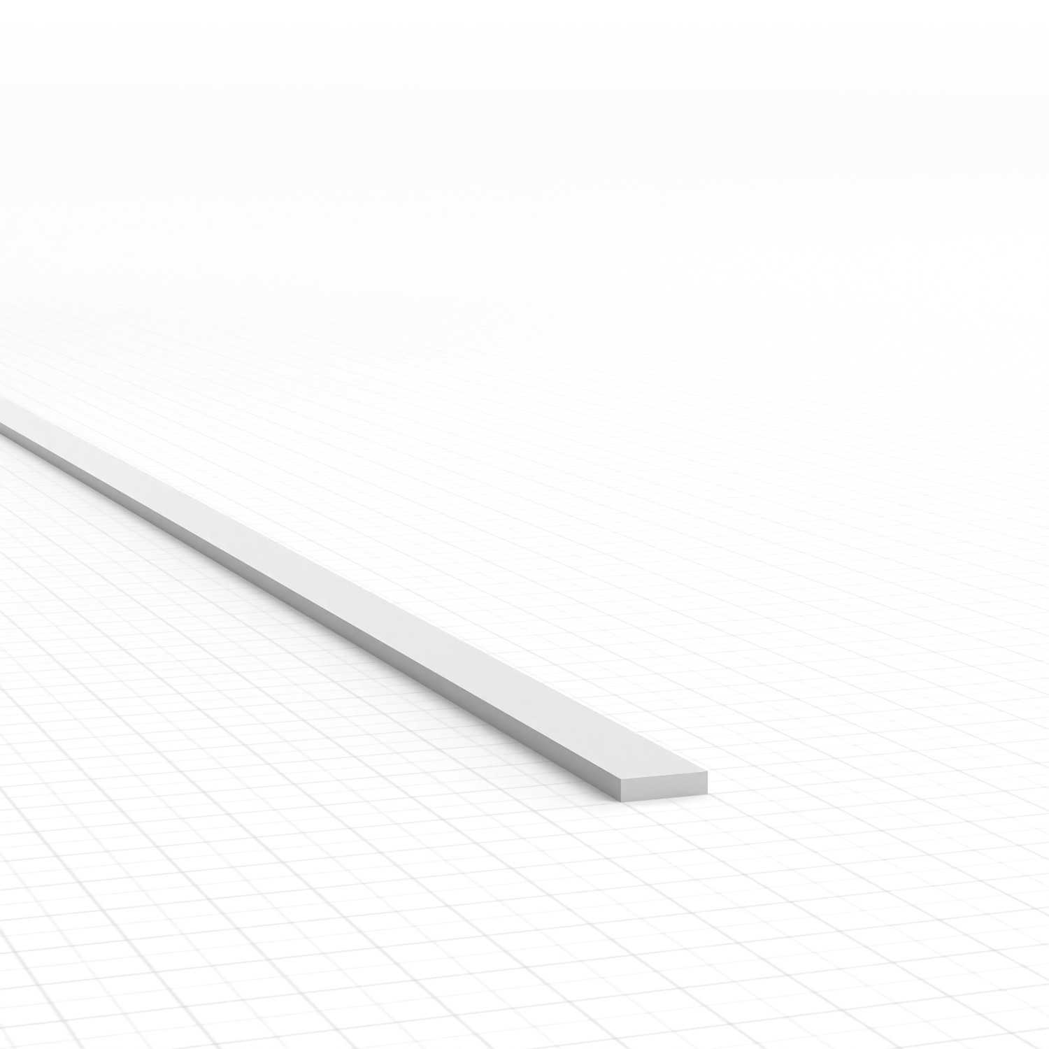 Perfil Plasticard uPVC - Fino 0.50mm x 2mm
