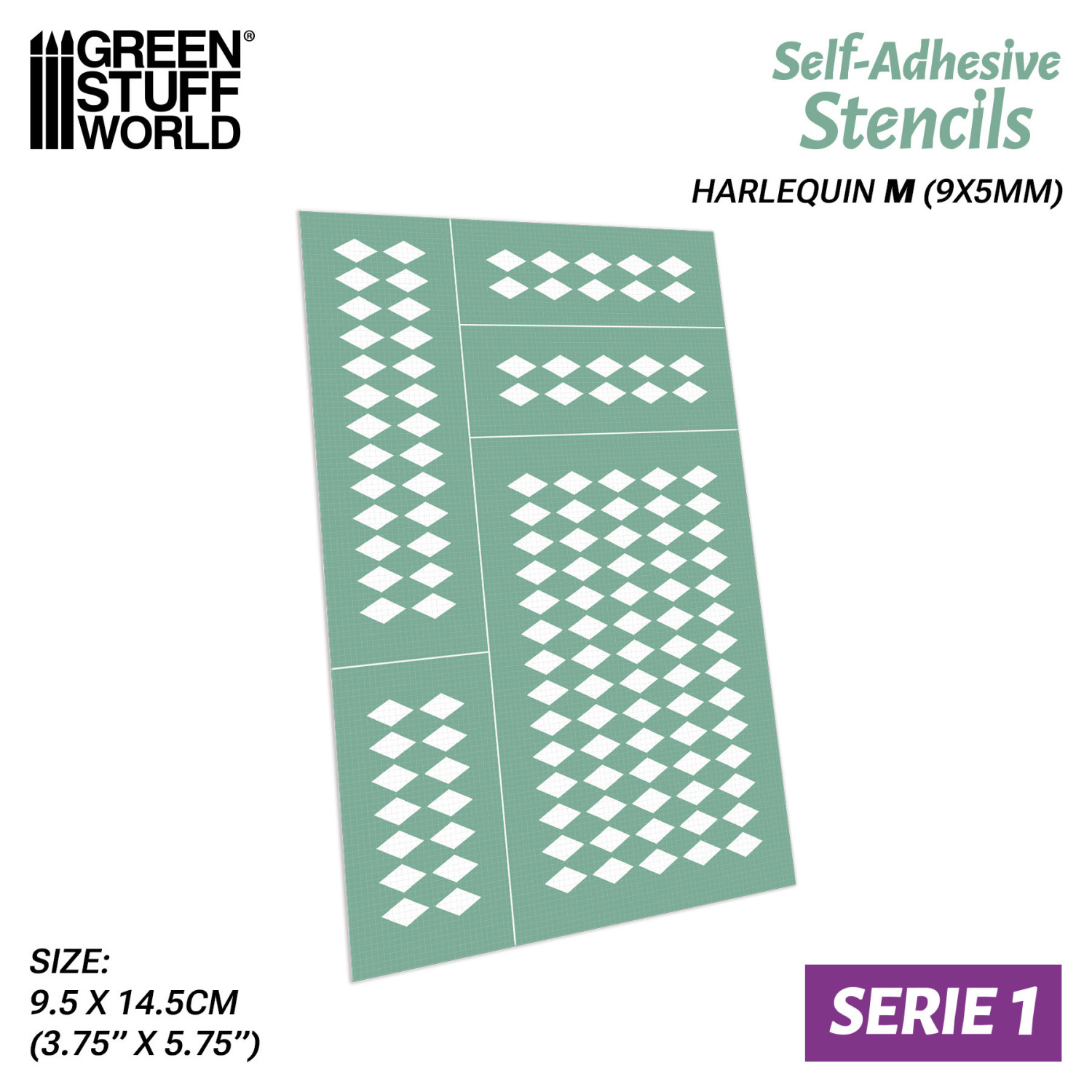 Plantillas autoadhesivas - Arlequin M - 9x5mm