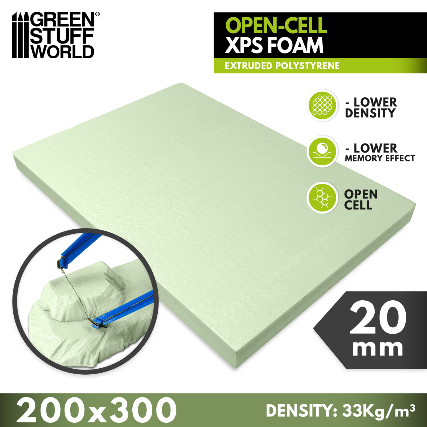 Poliestireno Extruido XPS 20 mm - Celda abierta