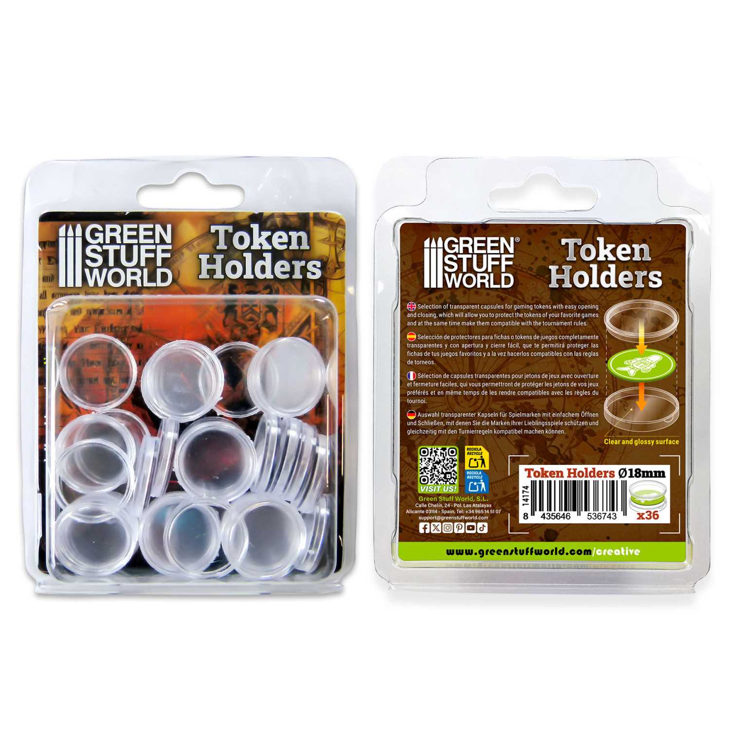 Protectores para Fichas 18mm