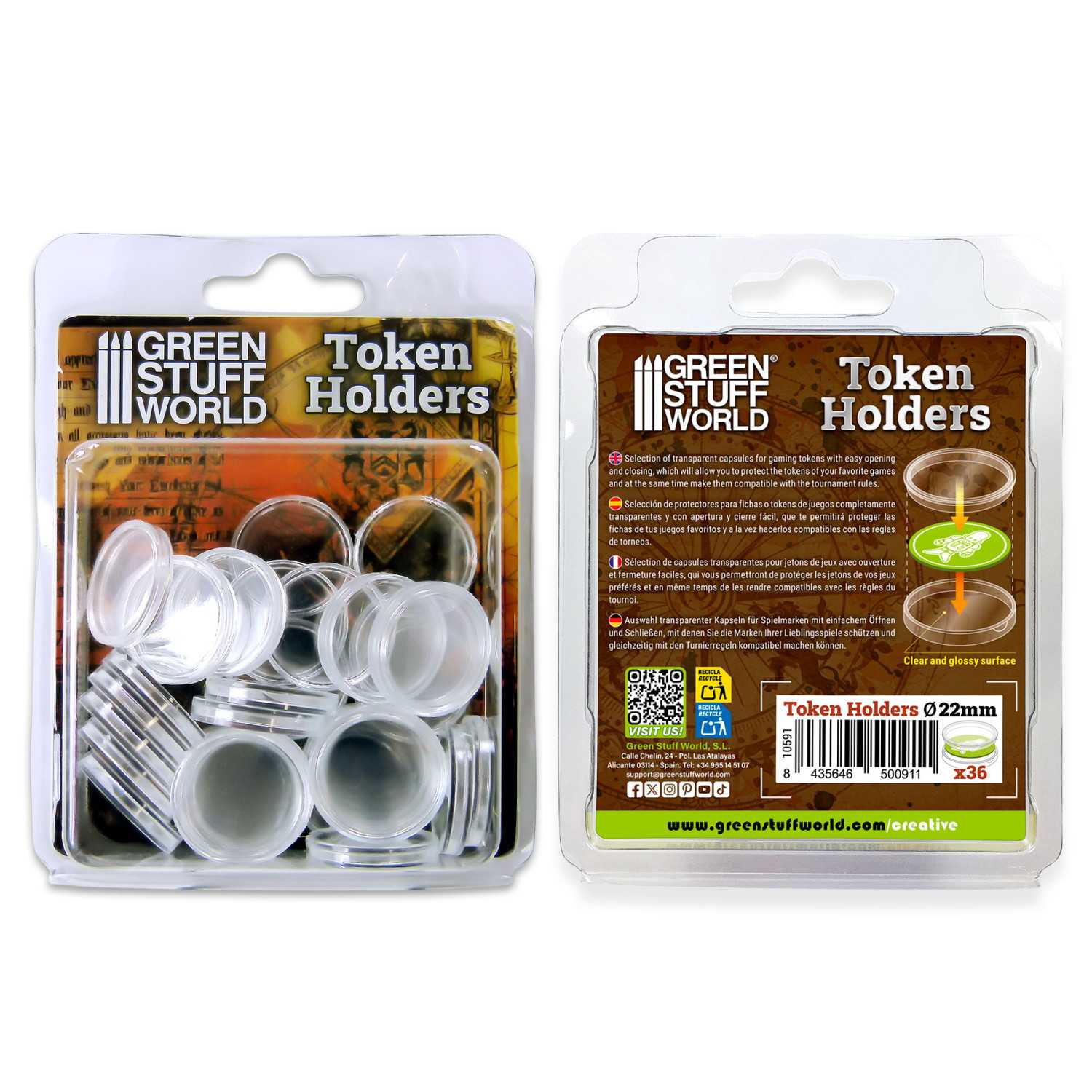 Protectores para Fichas 22mm