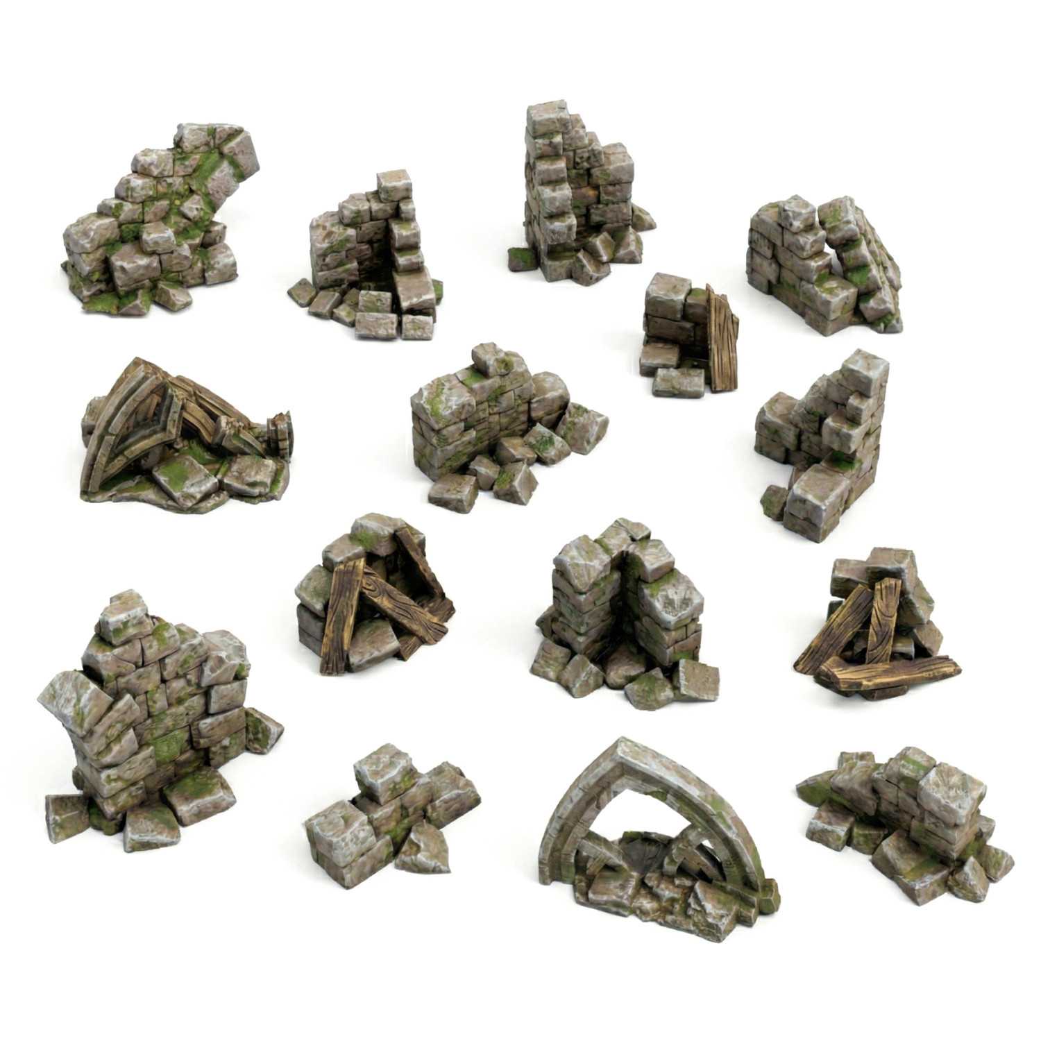 Ruinas de muros de piedra 1:48