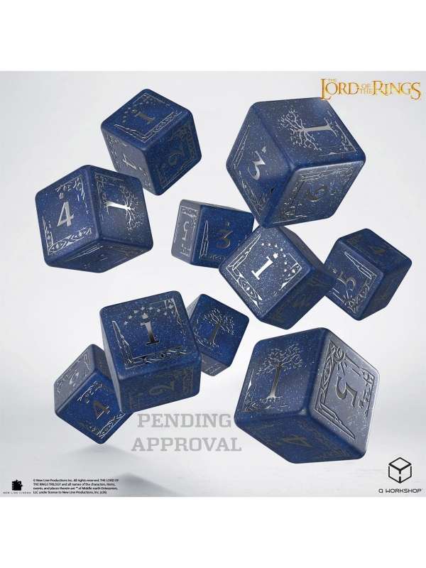 Set de Dados D6 Gondor (10 Unidades) - The Lord of the Ring - Q Workshop