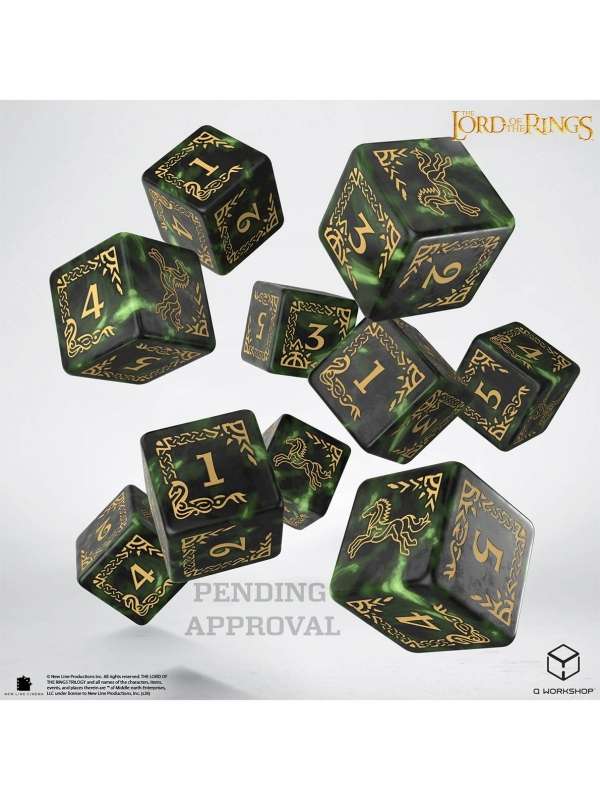 Set de Dados D6 Rohan (10 Unidades) - The Lord of the Ring - Q Workshop