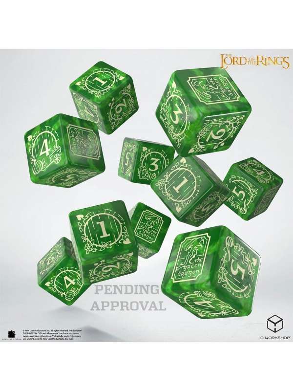 Set de Dados D6 Shire (10 Unidades) - The Lord of the Ring - Q Workshop