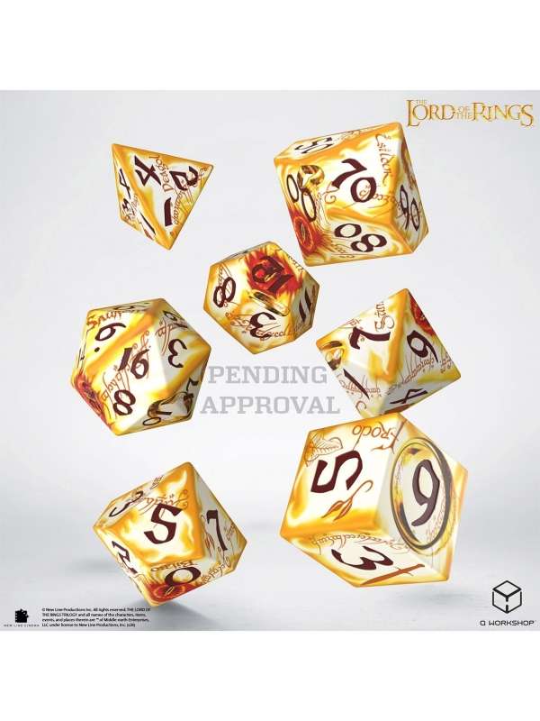 Set de Dados Ring - bearers Whitefire Radiance - The Lord of the Ring - Q Workshop