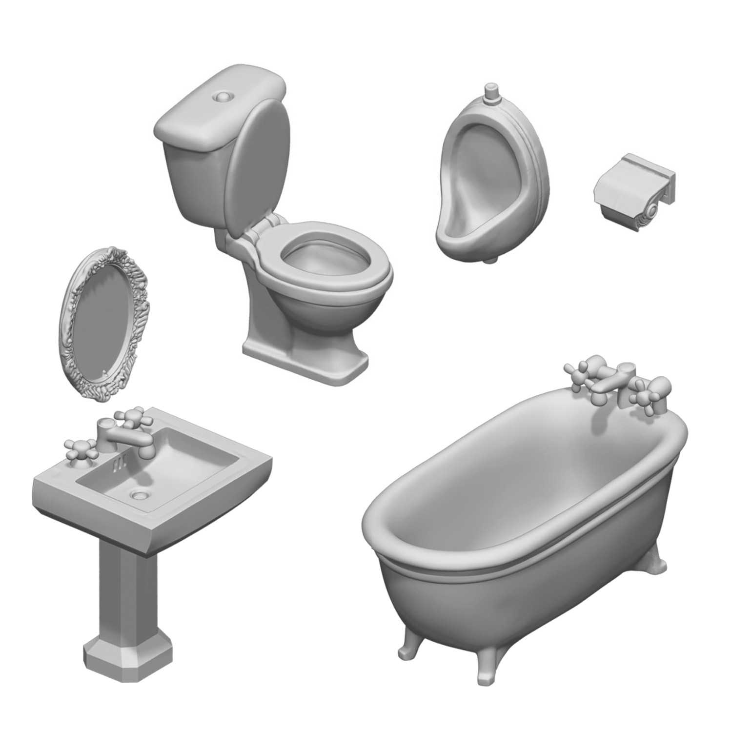 Set baño y WC 1:48