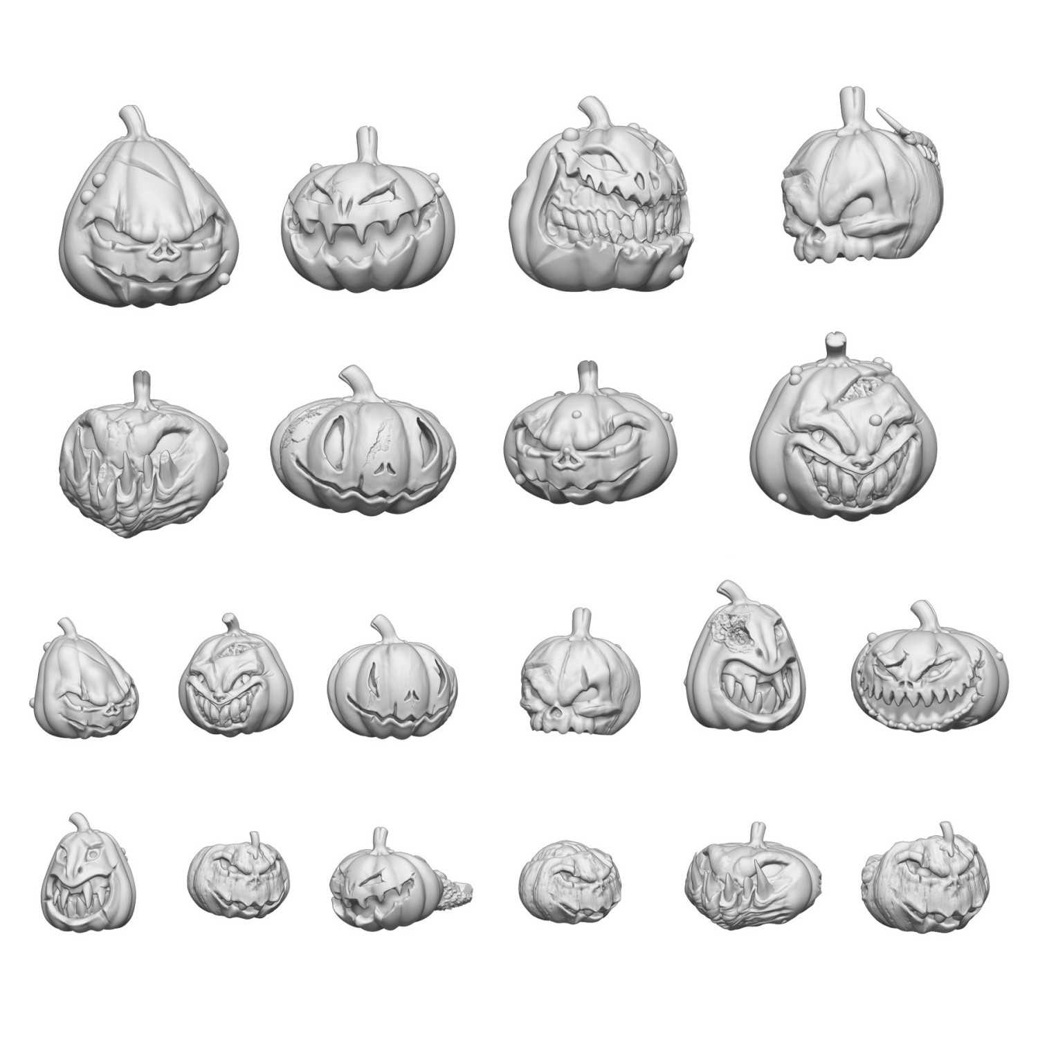 Set impreso en 3D - Calabazas Asesinas