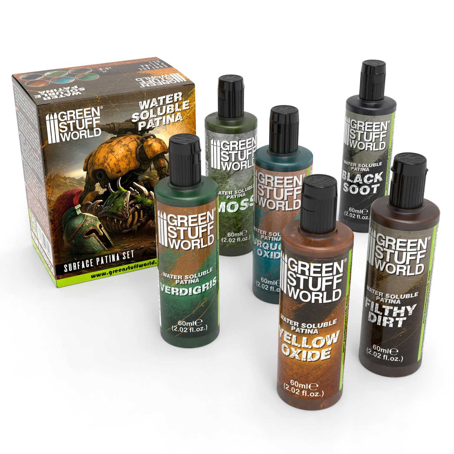 Set Patinas solubles agua