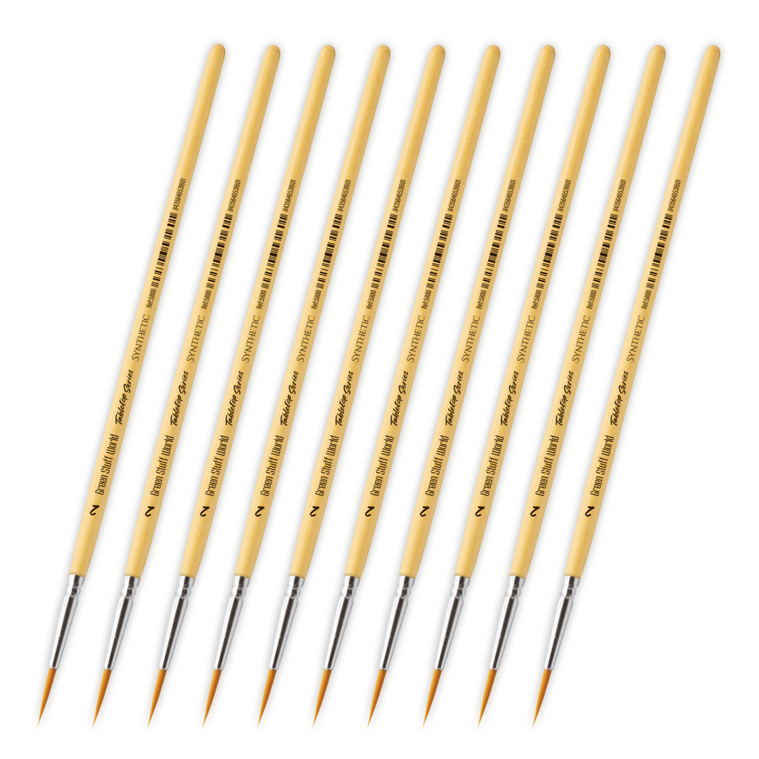 TABLETOP SERIES Set Pinceles Sinteticos 2 (Pack x10)