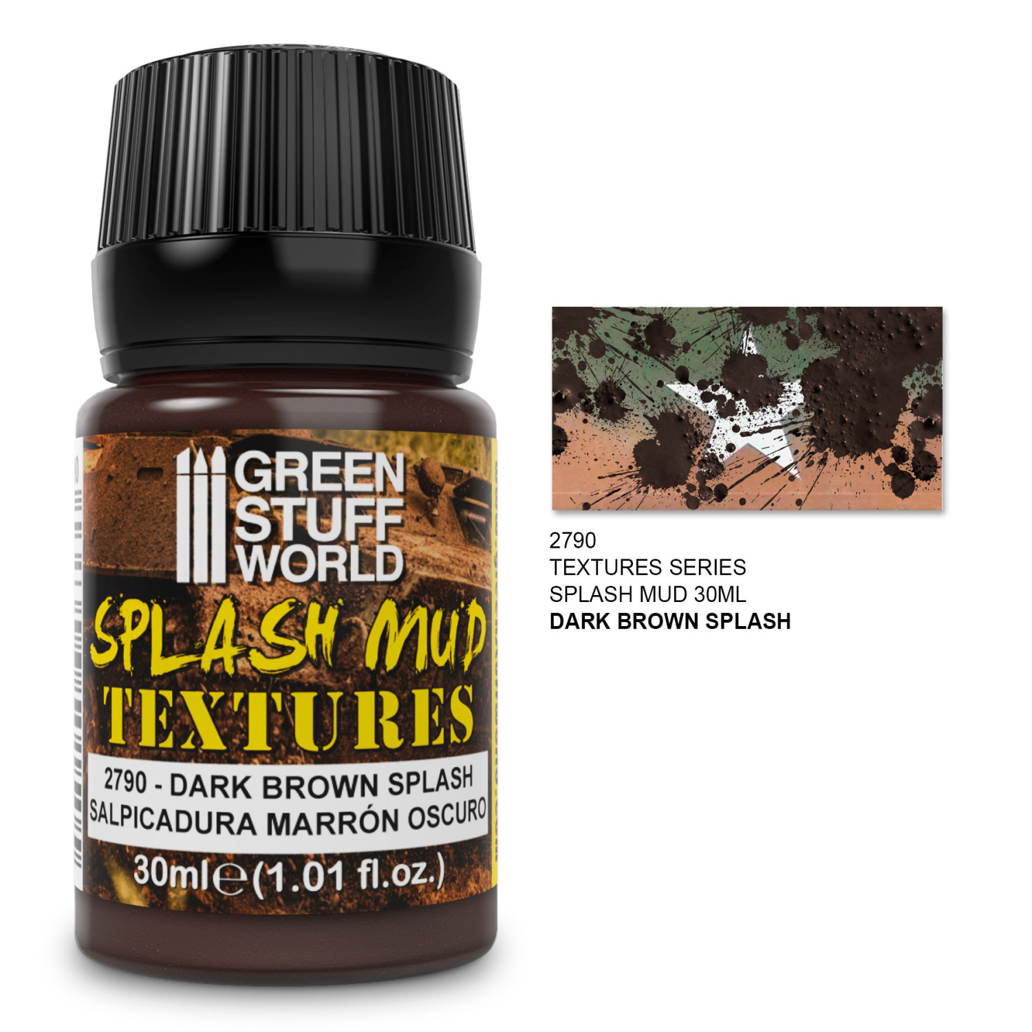 Textura de barro salpicado - MARRON OSCURO 30ml