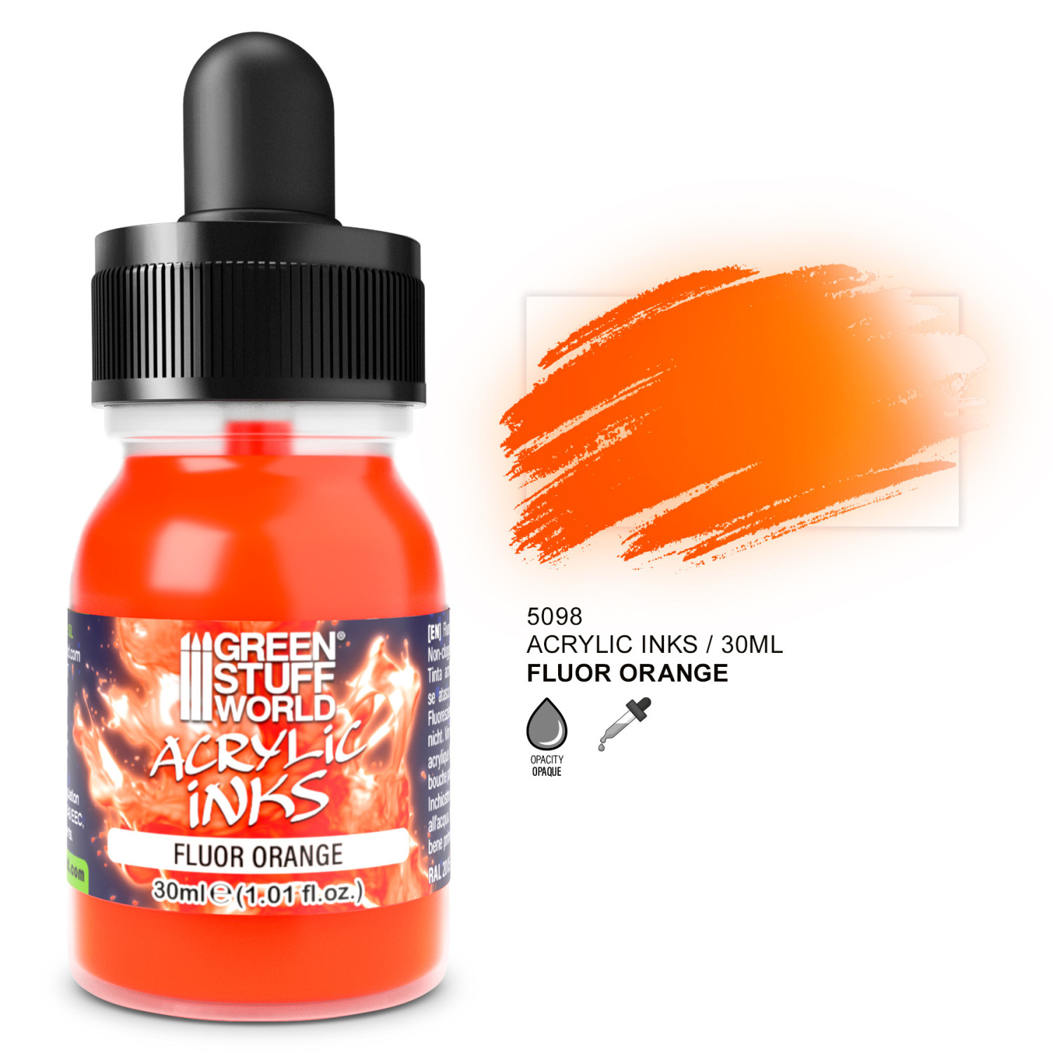 Tinta Acrilica Fluor - Naranja