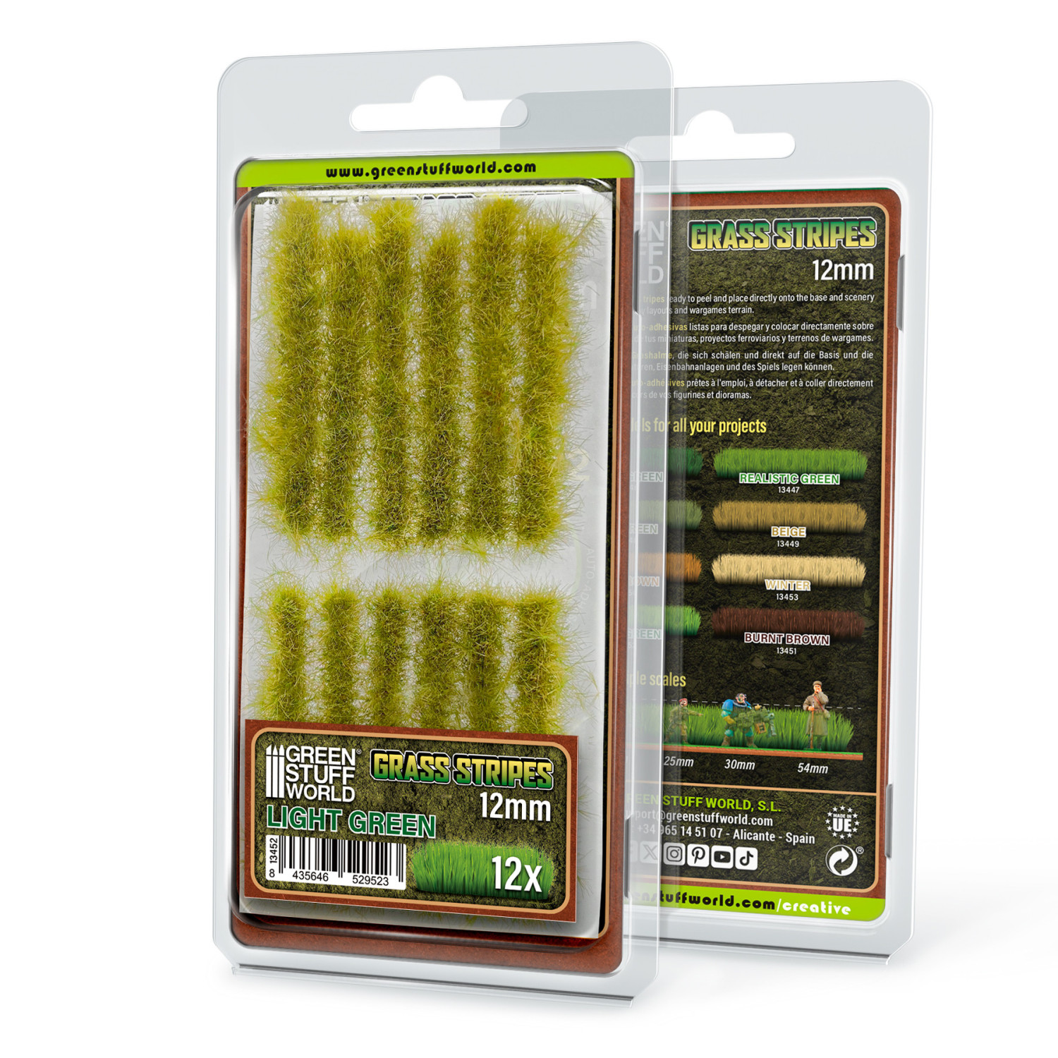 Tiras de Cesped 12 mm - Verde Claro