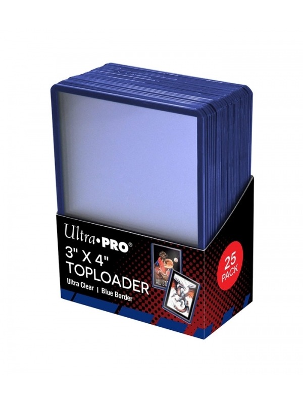 Toploader Blue Border (25 Unidades) Ultra Pro