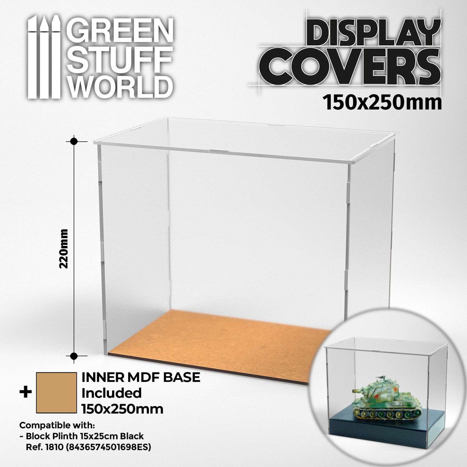 Vitrina modelismo 150x250mm