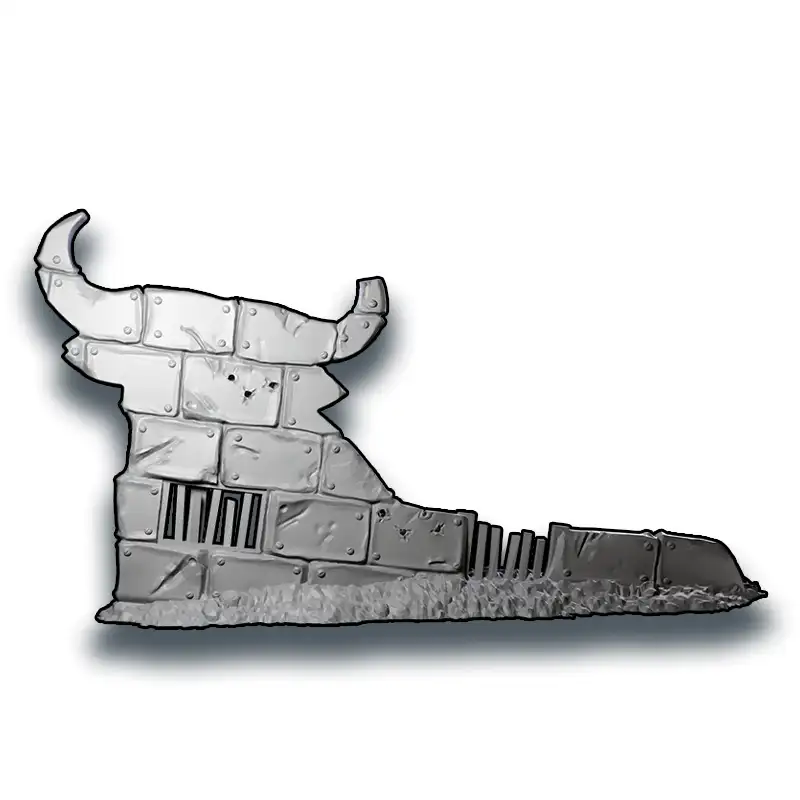 Toro publicitario derruido