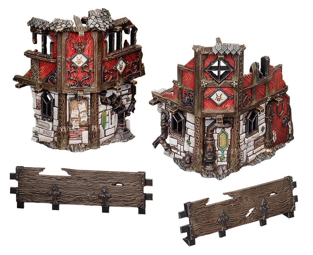 Edificios en ruinas y barricadas de Embergard incluidos en la caja