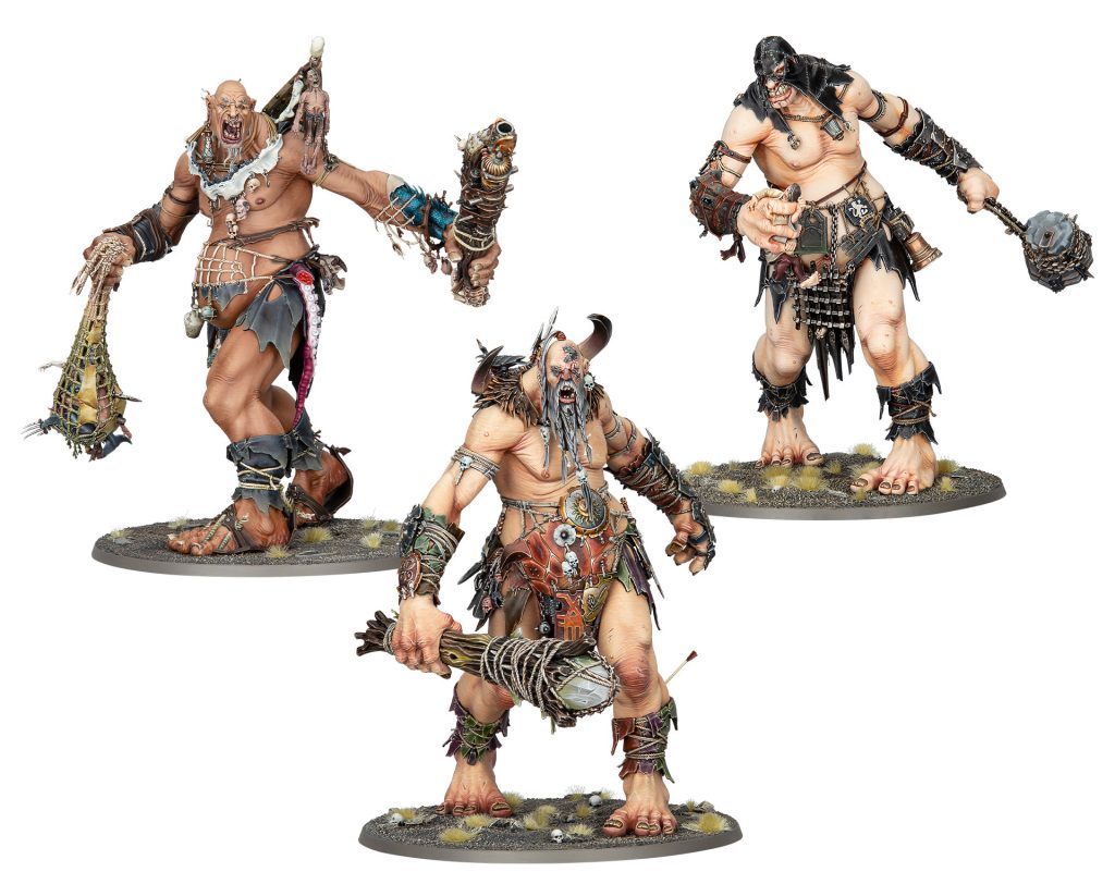 Los tres montajes del Mega-Gargante: Gatebreaker, Kraken-Eater y Warstomper