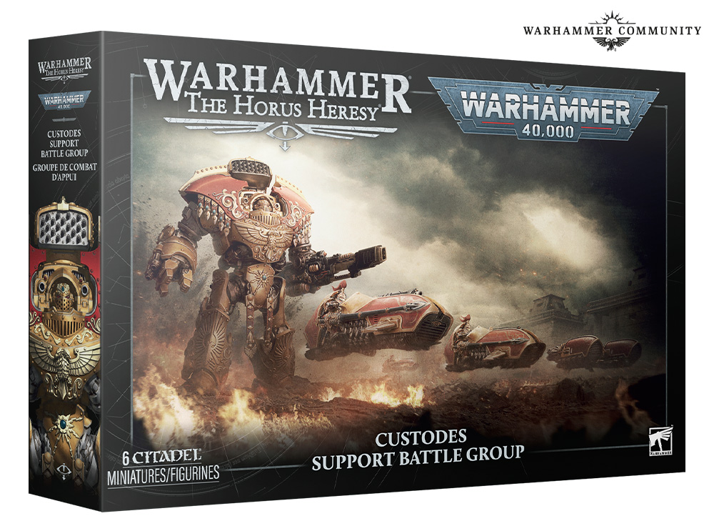 Caja del Custodes Support Battle Group de Games Workshop
