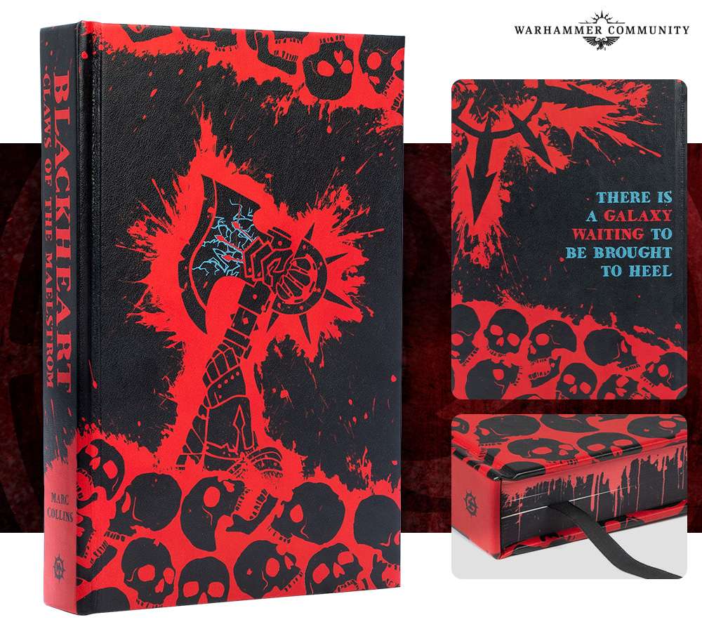 Edición especial de la novela Blackheart: Claws of the Maelstrom con cantos impresos