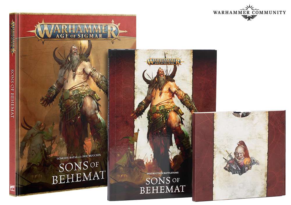 Las dos ediciones del tomo de batalla de los Hijos de Behemat