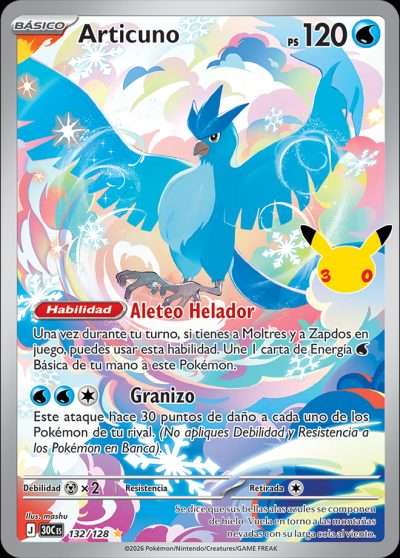 Carta de Articuno de Celebración 30.º Aniversario
