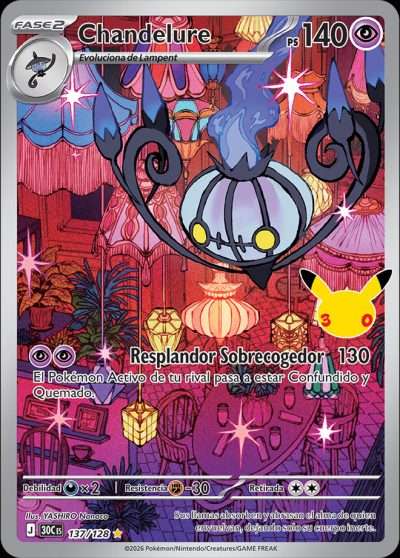 Carta de Chandelure de Celebración 30.º Aniversario