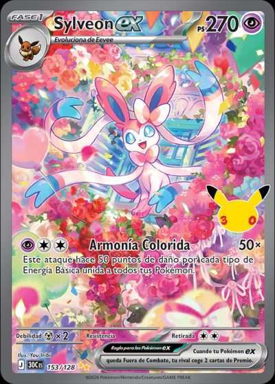 Carta de Sylveon ex de Celebración 30.º Aniversario